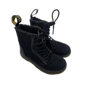 Doc Dr Martens Combs J Size 12 Kids Canvas Combat Zipper Boots Zip Up